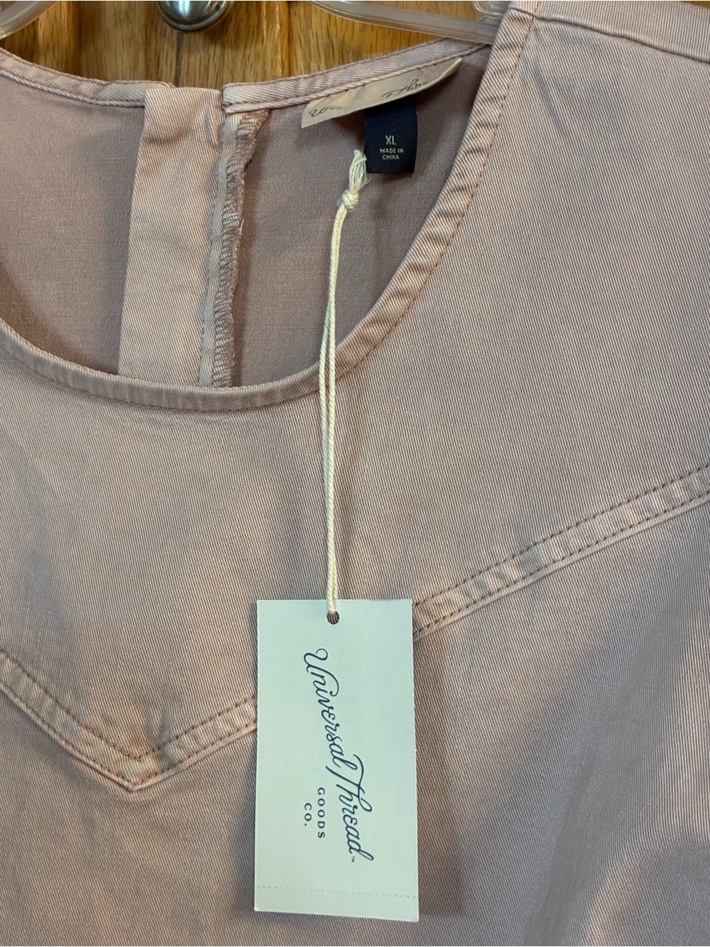 Universal Thread Dusty Pink/Mauve Puff-Sleeve Cotton Top XL - Picture 11 of 12